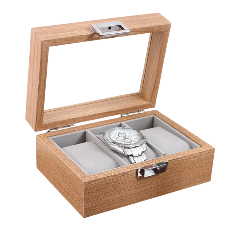 CAIXA ORGANIZADORA DE RELÓGIOS DE BAMBU