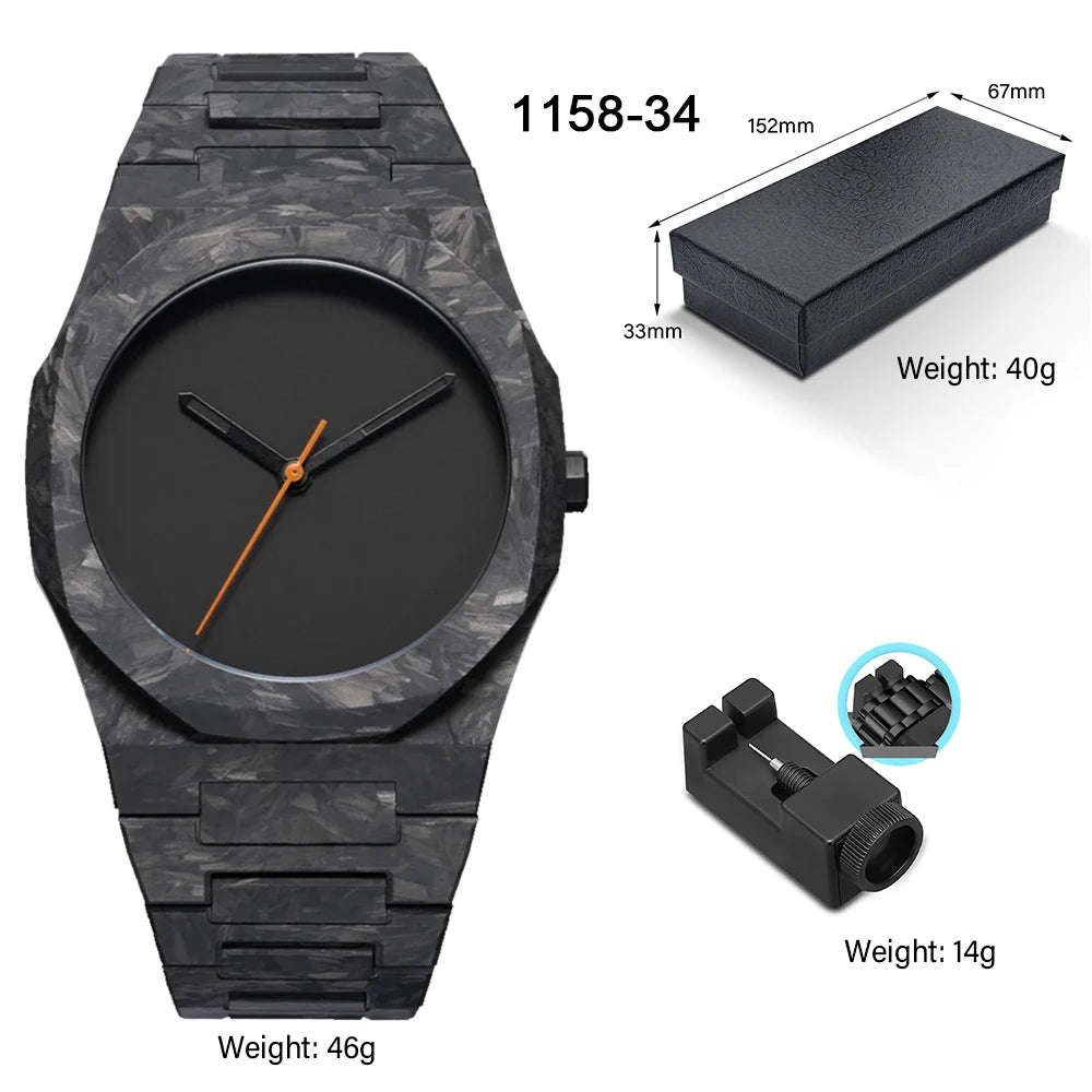 Relógio Masculino Milano Nero Forged Carbon – Milano Minimal